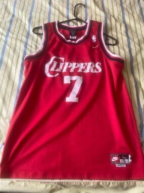 Nike Red Clippers #7 Basketball Jersey